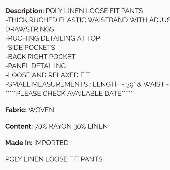 💕 Easel LinenTeal Women's Relaxed Fit Pants - Picture 6 of 6